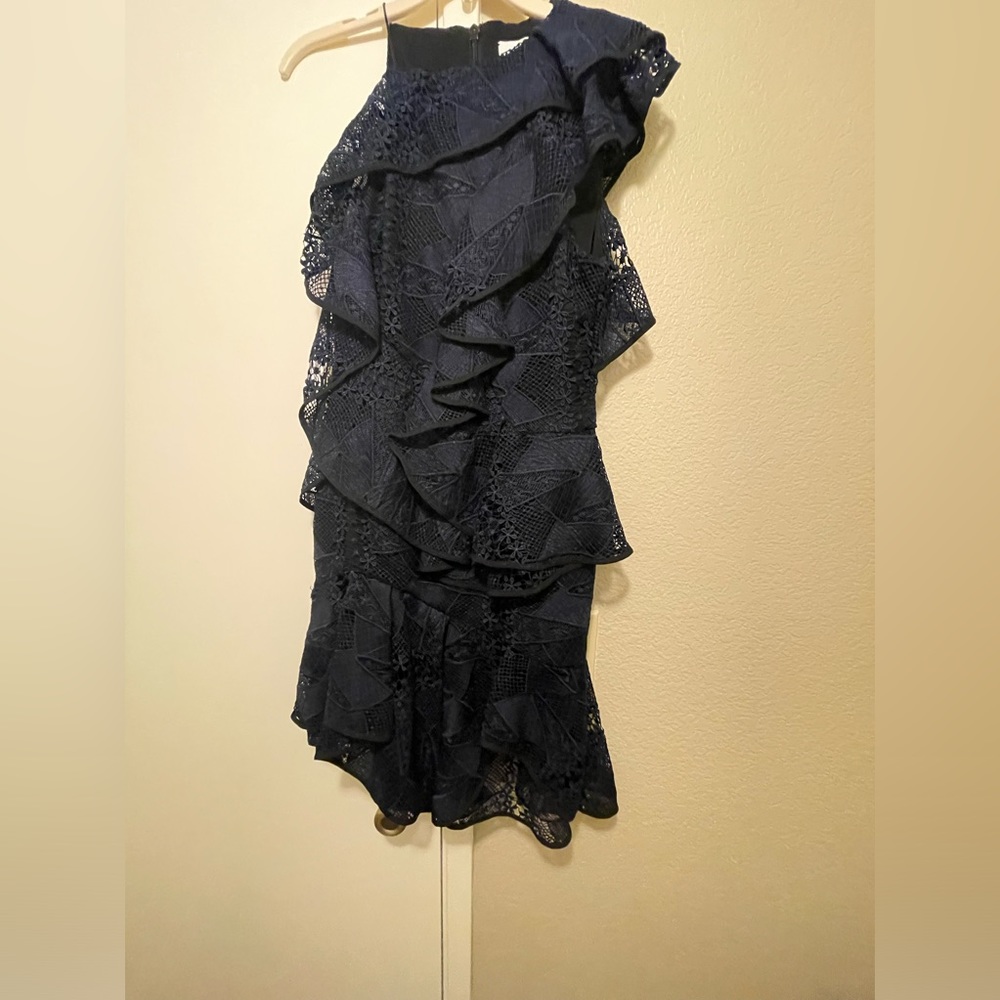 Acler Bentley Navy Lace Dress - Size 4